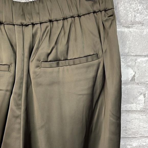 Rachel Zoe Brown Satin Pull On Pants - Picture 3 of 5